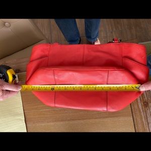 Like new large Orange soft buttery pebble Leather